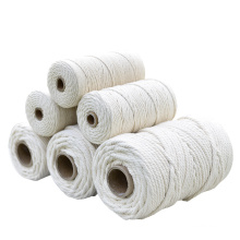 Strong Endurance Braided Natural Pure Packing Cotton Rope for Outdoor